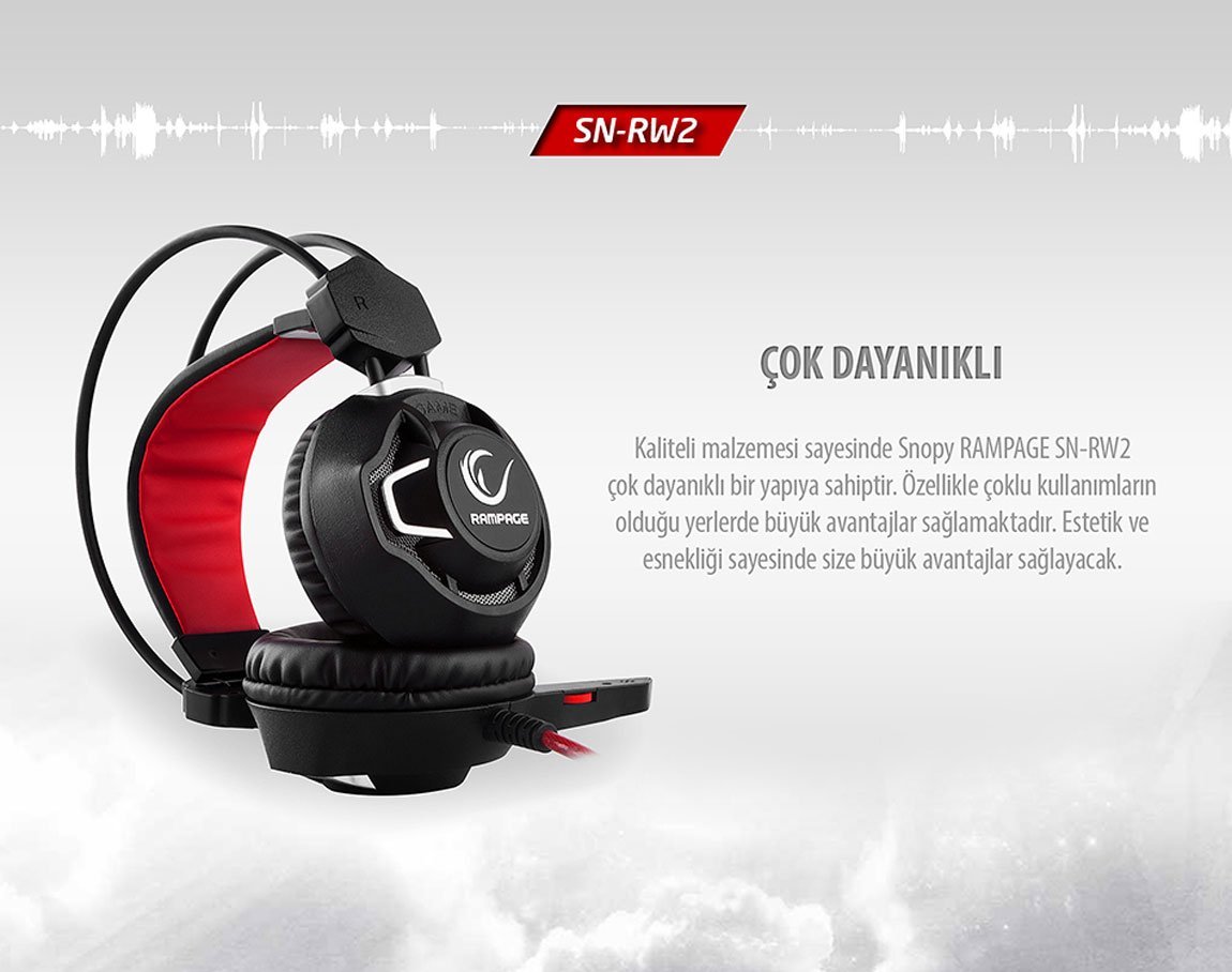 Rampage SN-RW6 Raptor Gümüş/siyah 7.1 Surround Sound System Titresimli Gaming Mikrofonlu Kulaklık