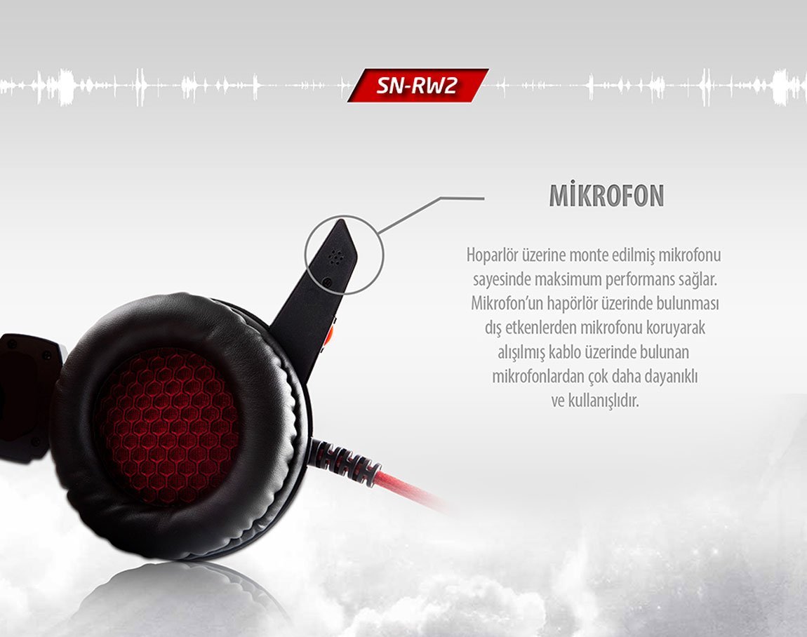Rampage SN-RW6 Raptor Gümüş/siyah 7.1 Surround Sound System Titresimli Gaming Mikrofonlu Kulaklık