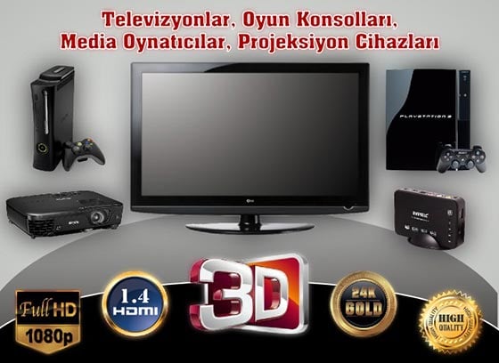 S-Link SLX-309 Oynar Başlı Hareketli Gold HDMI Kablo 3