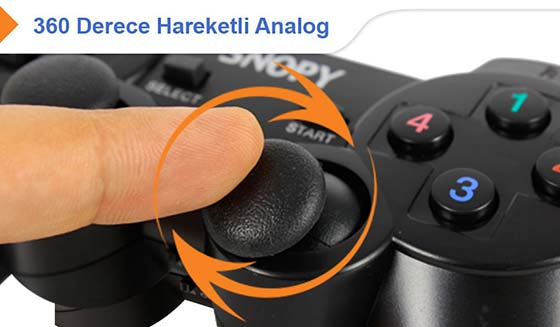 Snopy SG-406 Usb Joypad Çift Titreşimli Kablosuz Joypad