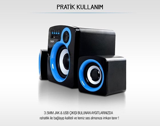 Snopy SN-1120 USD-SD 2+1 Multımedya Speaker