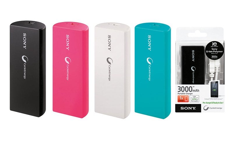 Sony 3000 mAh Siyah Renkli Powerbank