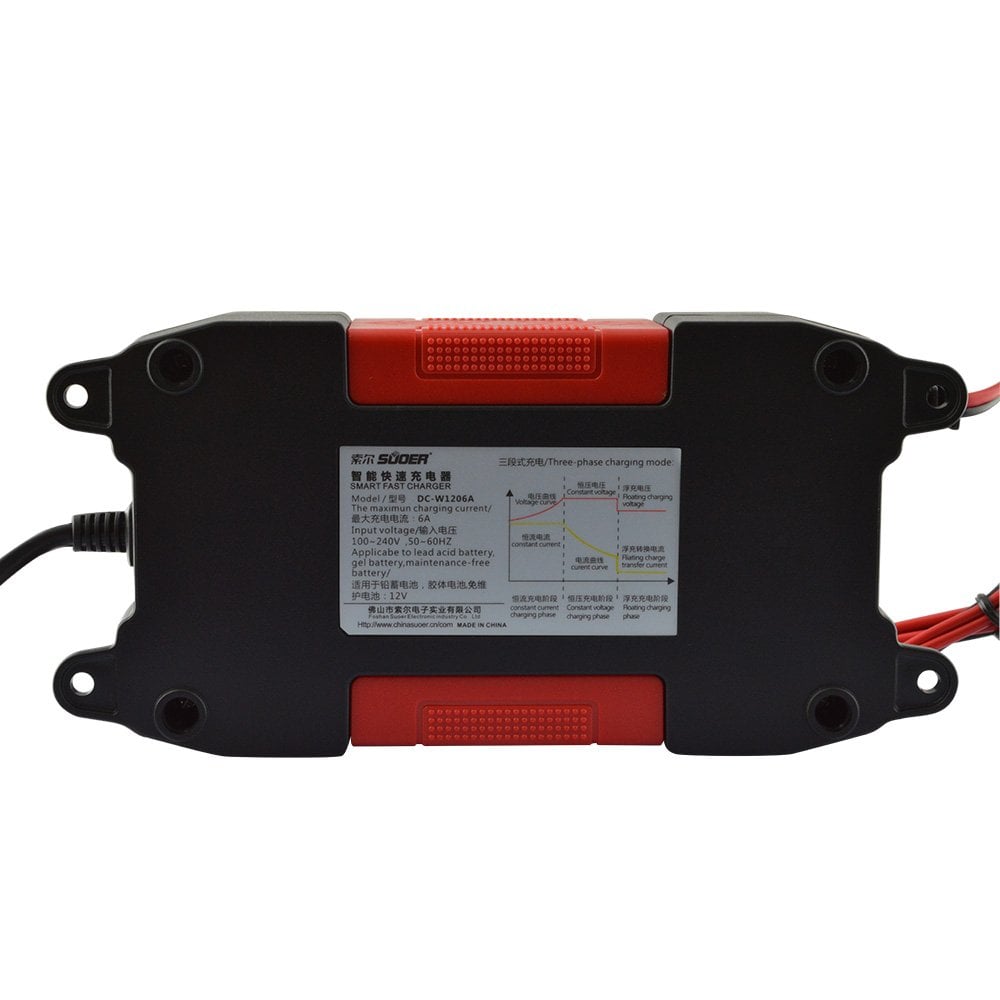 Suoer DC-W1206A 12-15.3 Volt 6 Amper Akıllı Akü Şarj Cihazı