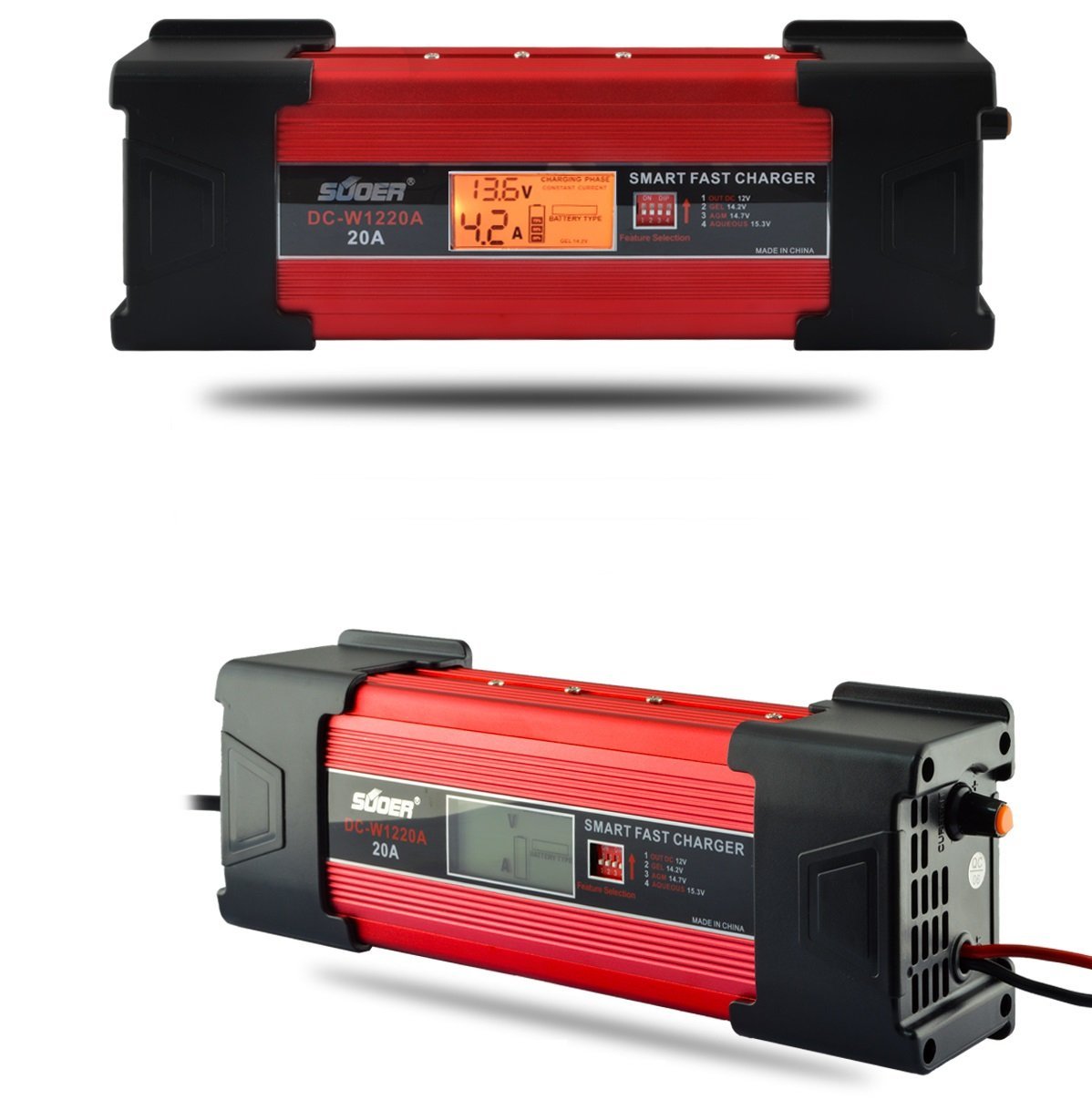 Suoer DC-W1220A 12-15.3 Volt 20 Amper Akıllı Akü Şarj Cihazı