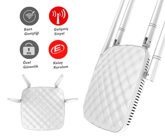 Tenda FH456 4 Antenli 300 Mbps 4 Port Access Point-Router