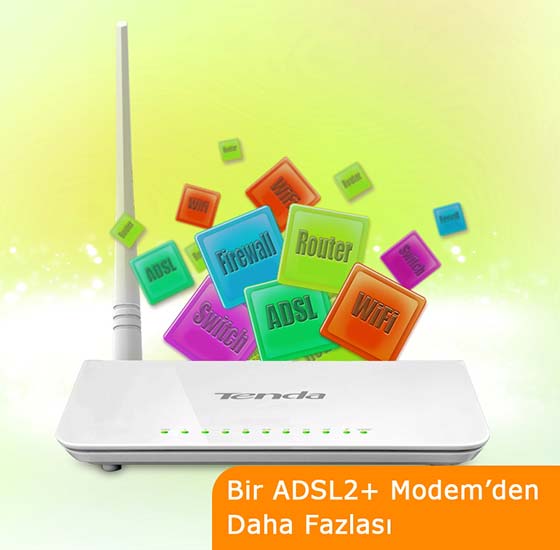 Tenda D151 4 Port Wifi-N Kablosuz Modem