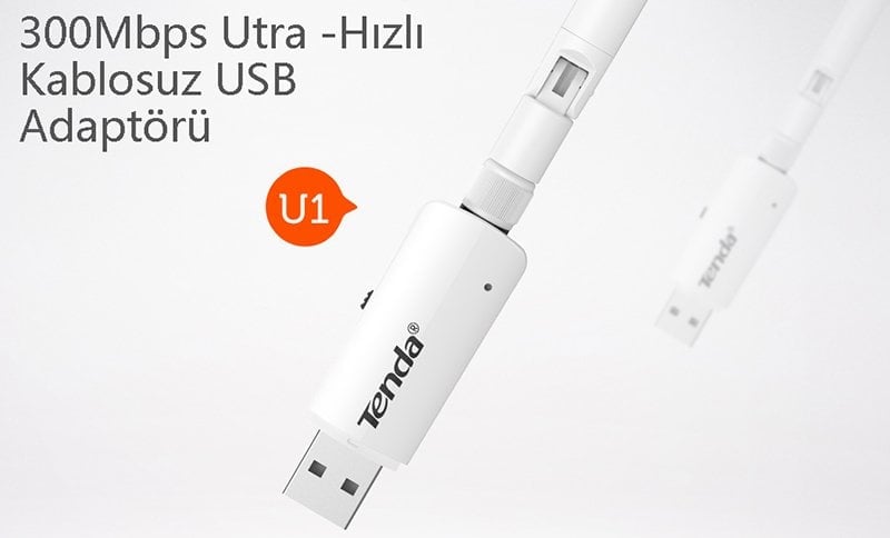 Tenda U1 300 MBPS 3.5 DBI Antenli Wireless Adaptör