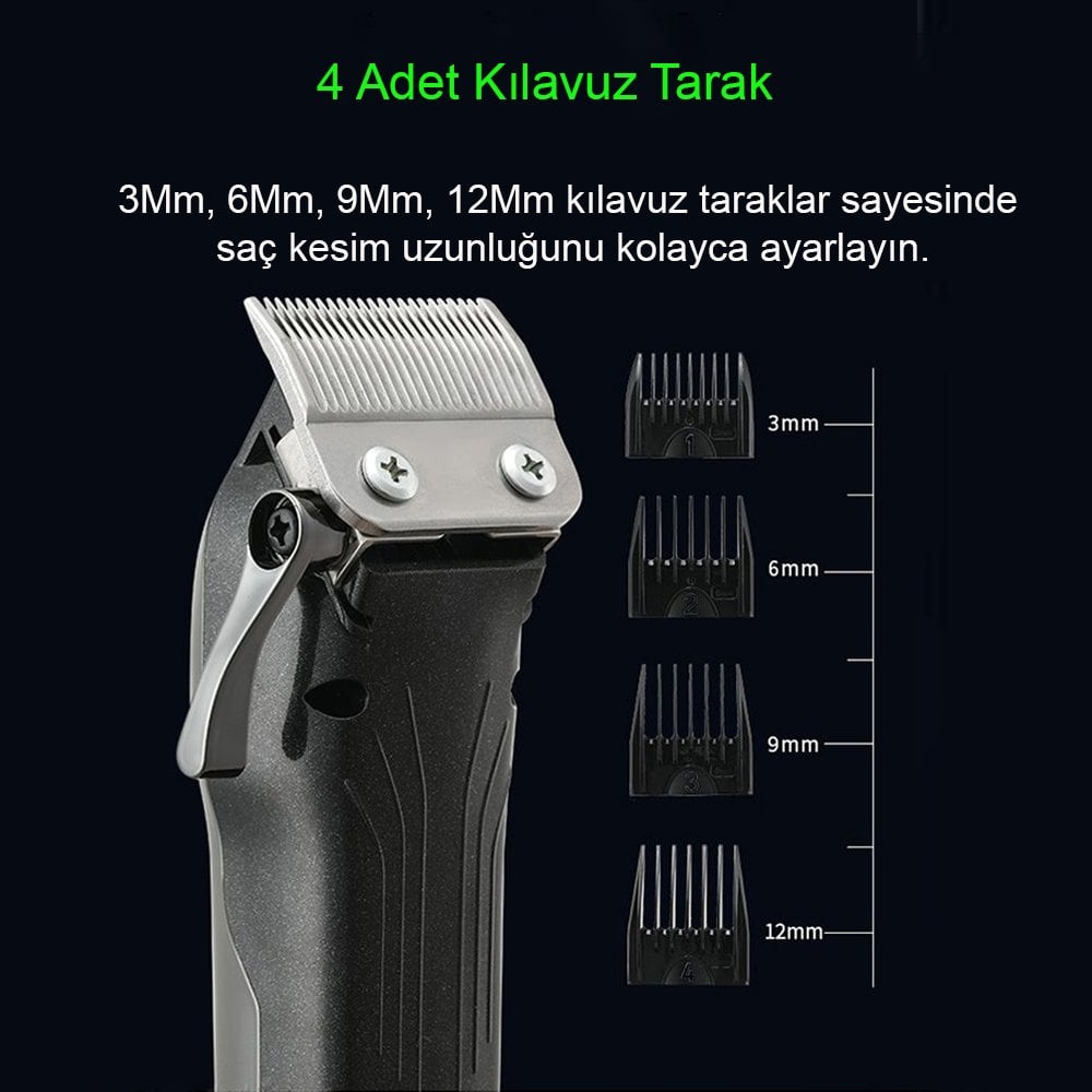 Waer WA-8151 Profesyonel Saç Sakal Traş Makines;