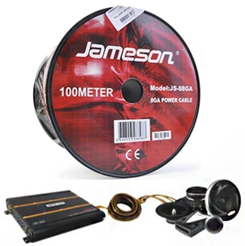 Jameson JS-88 Kırmızı 8 GA Oto Power Anfi Kablosu 100 Metre