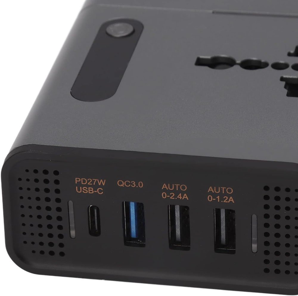 Powermaster CZ04/12V-24V 12-24 Volt 200 Watt 3 Usb + Type-C Girişli Araç Power İnverter