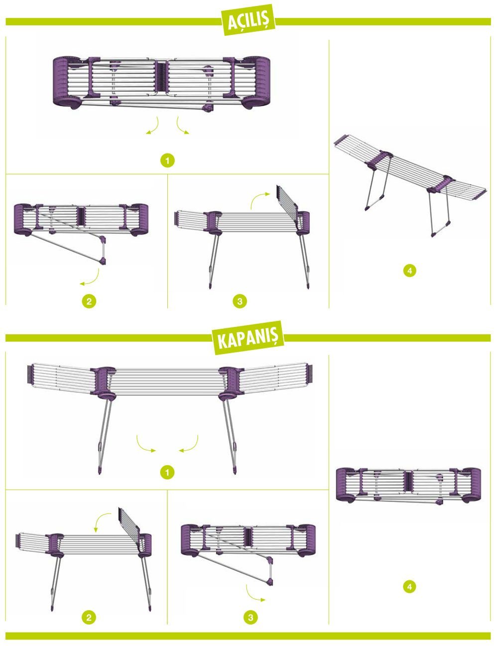 Gazzella Hang N Dry Alüminyum Çamaşır Askısı Kurutmalık