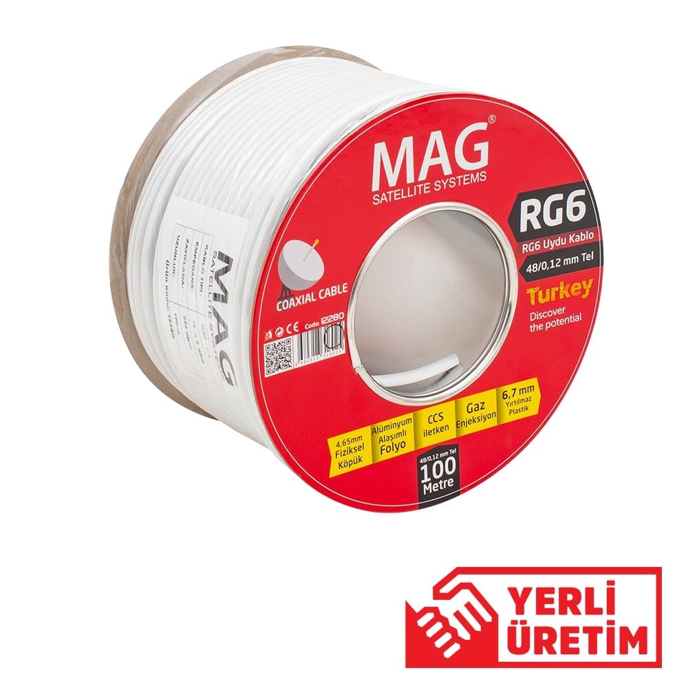 Mag RG6 100 Metre anten kablosu