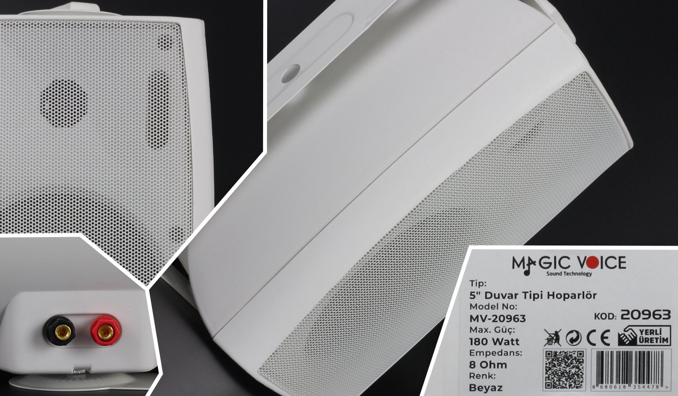 Magicvoice MV-20963 Beyaz Hoparlör Detayları