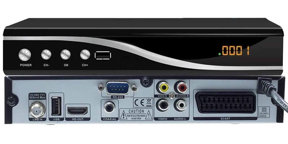 Mite Pluton Tkgs'li Kasalı Full Hd Uydu Alıcısı (Scart+Hd+Rca)