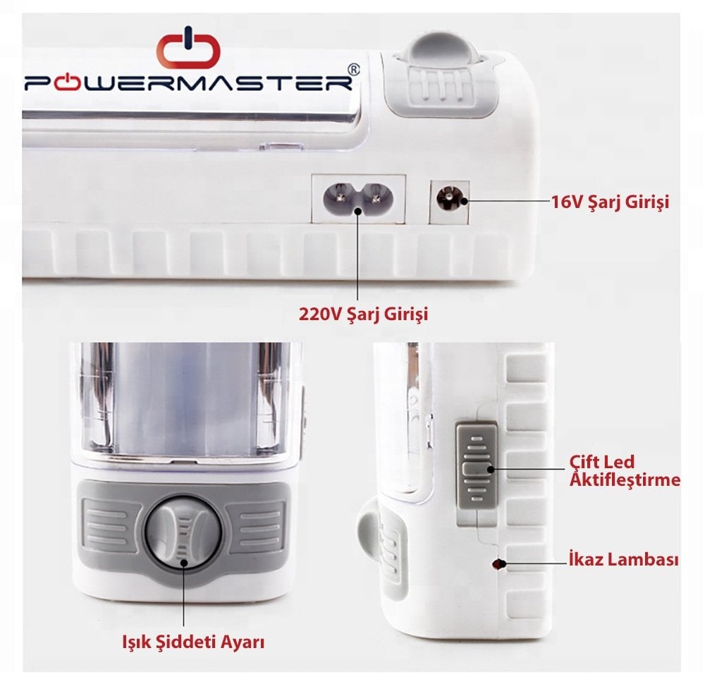Powermaster 84 Ledli Şarjlı Işıldak JF-885