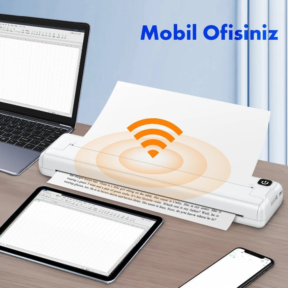 Powermaster PM-23812 Taşınabilir Bluetooth Kablosuz Yazıcı