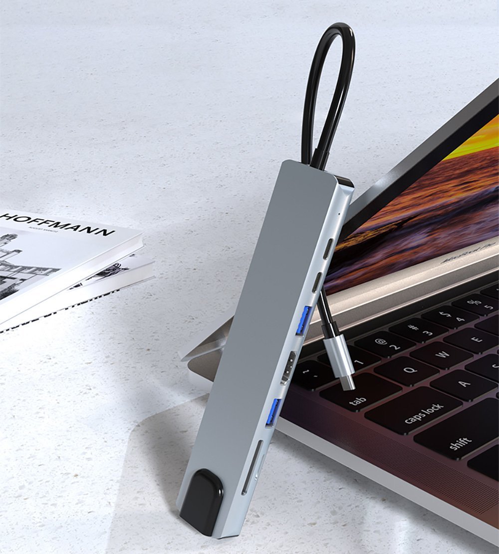 Raca RC-29630 Type-C 8IN1 HDMI Çok Fonksiyonlu USB 3.0 Dock Station