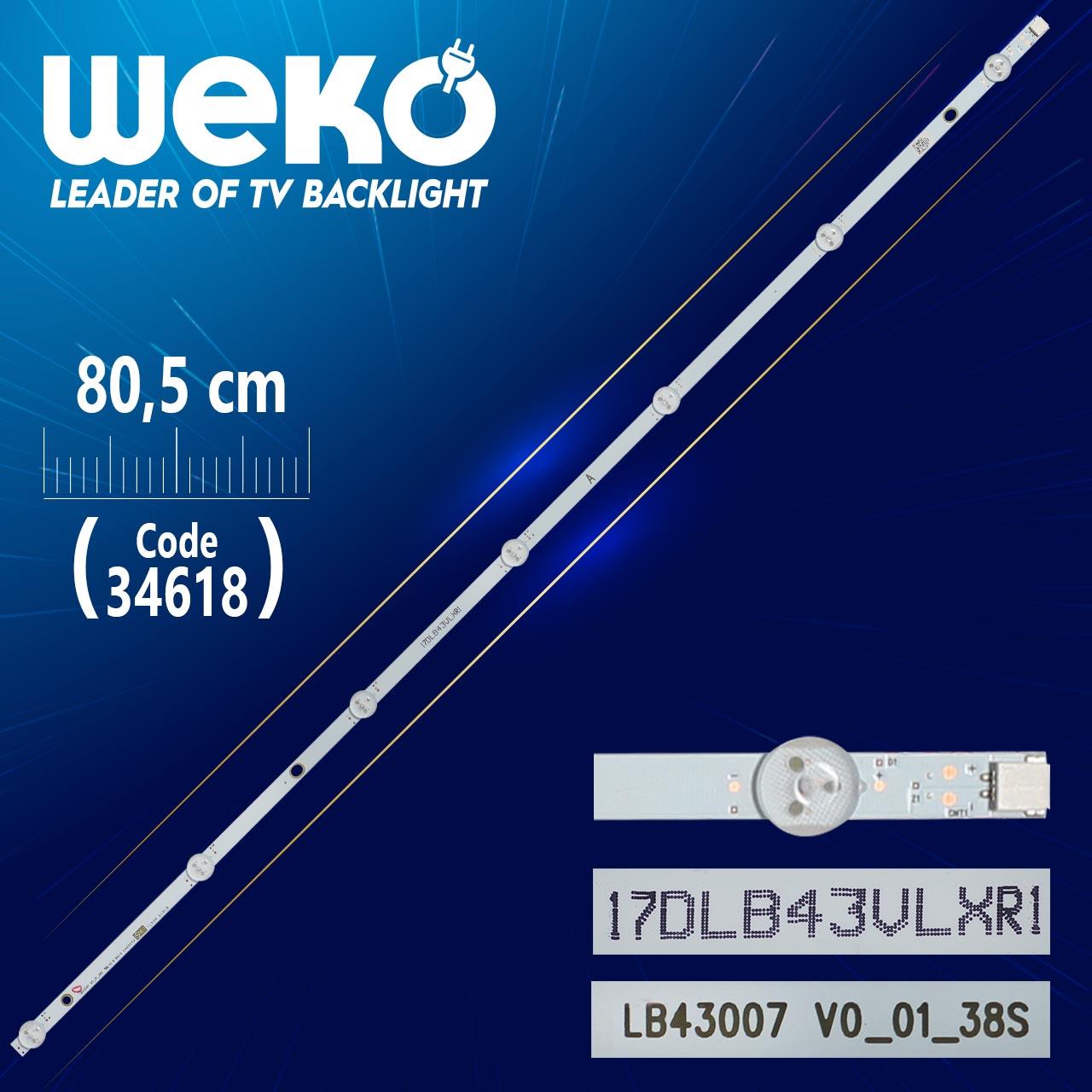 17DLB43VLXR1 -A- LB43007 V0_04_38S - 80.5 CM 7 LEDLİ - (WK-402)