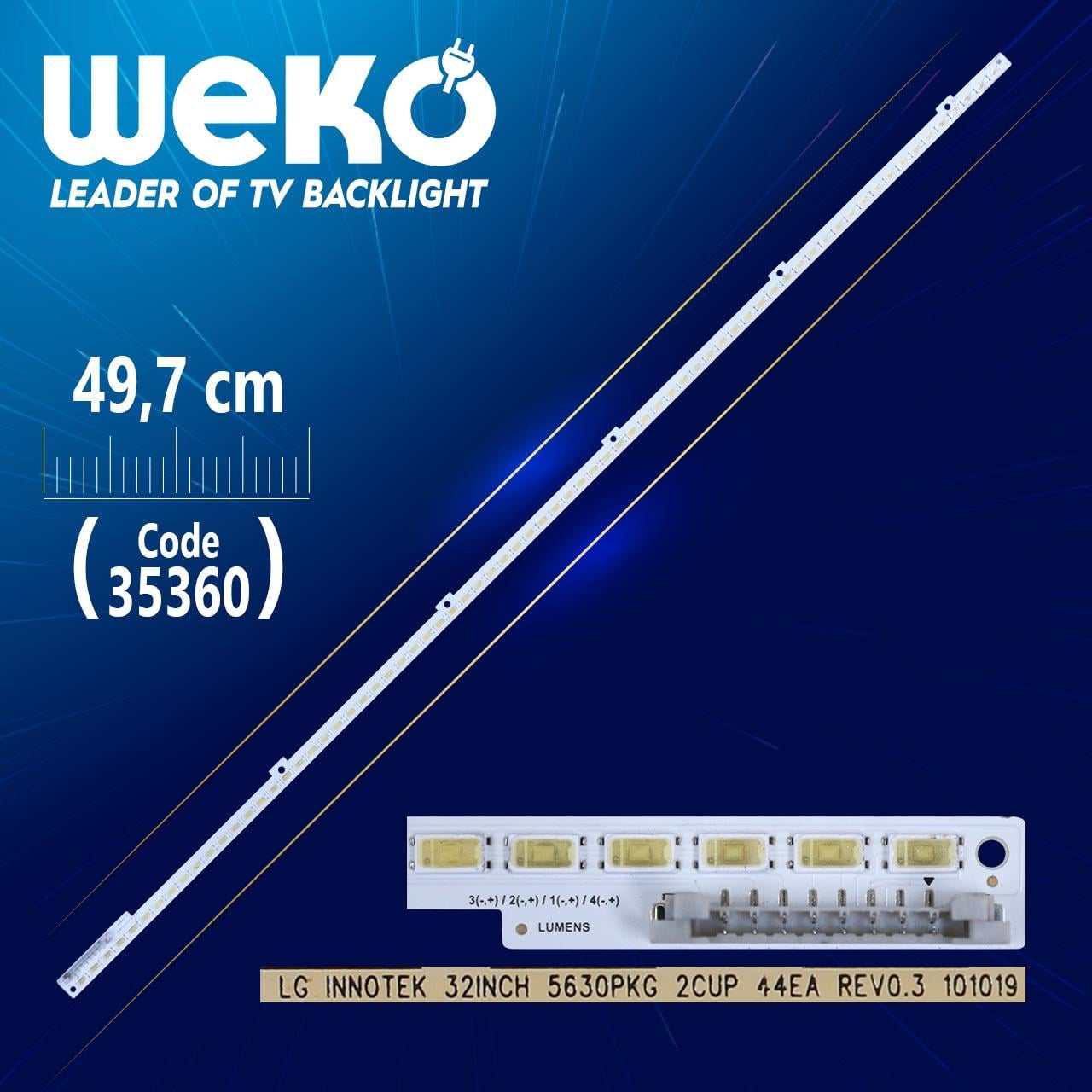 2011SVS40-FHD-6.5K-RİGHT - JVL3-400SMB-R1 - 49.7 CM  72 LEDLİ - (WK-969)