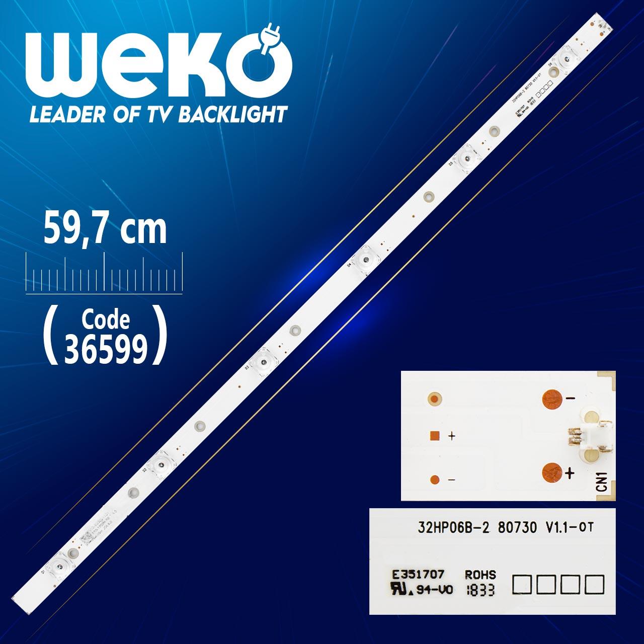 32HP06B-2 80730 V1.1-0T 180-185LM A6 3.3-3.4V  6 LEDLİ 59,7 CM