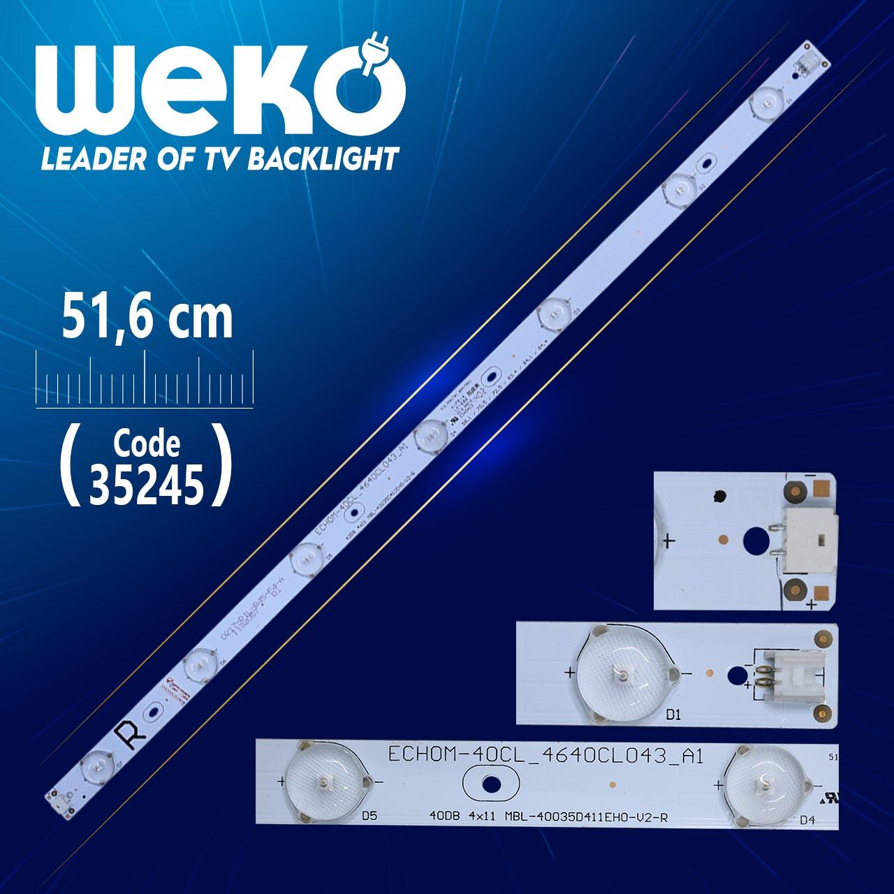 40DB 4x11 MBL-40035D411EH0-V2-R ECHOM-40CL_4640CL043_A1 - 51.6 CM 7 LEDLİ - (WK-905)
