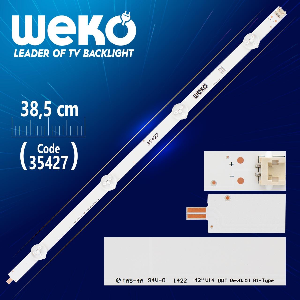 42 V14 DRT REV0.0 1 R1-TYPE 6916L1456B - 38.5 CM 4 LEDLİ - (WK-1005)
