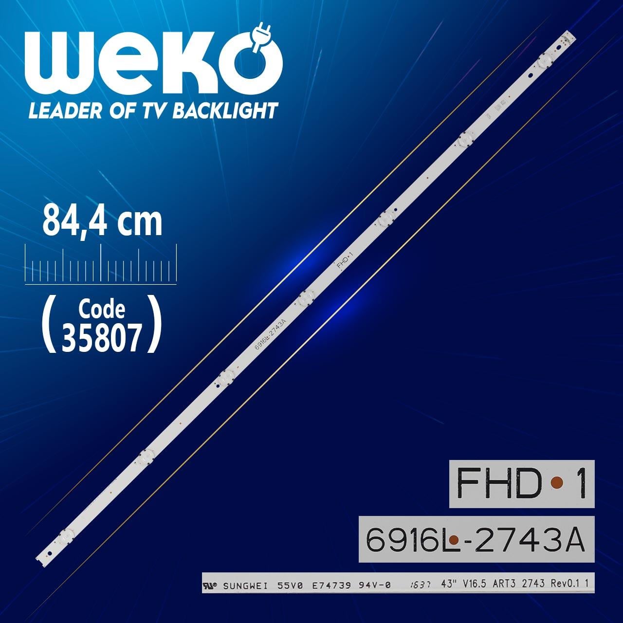 43 V16.5 ART3 2743 REV0.1 1 - 6916L-2743A FHD 1 - 84.4 CM 7 LEDLİ - (WK-1271)