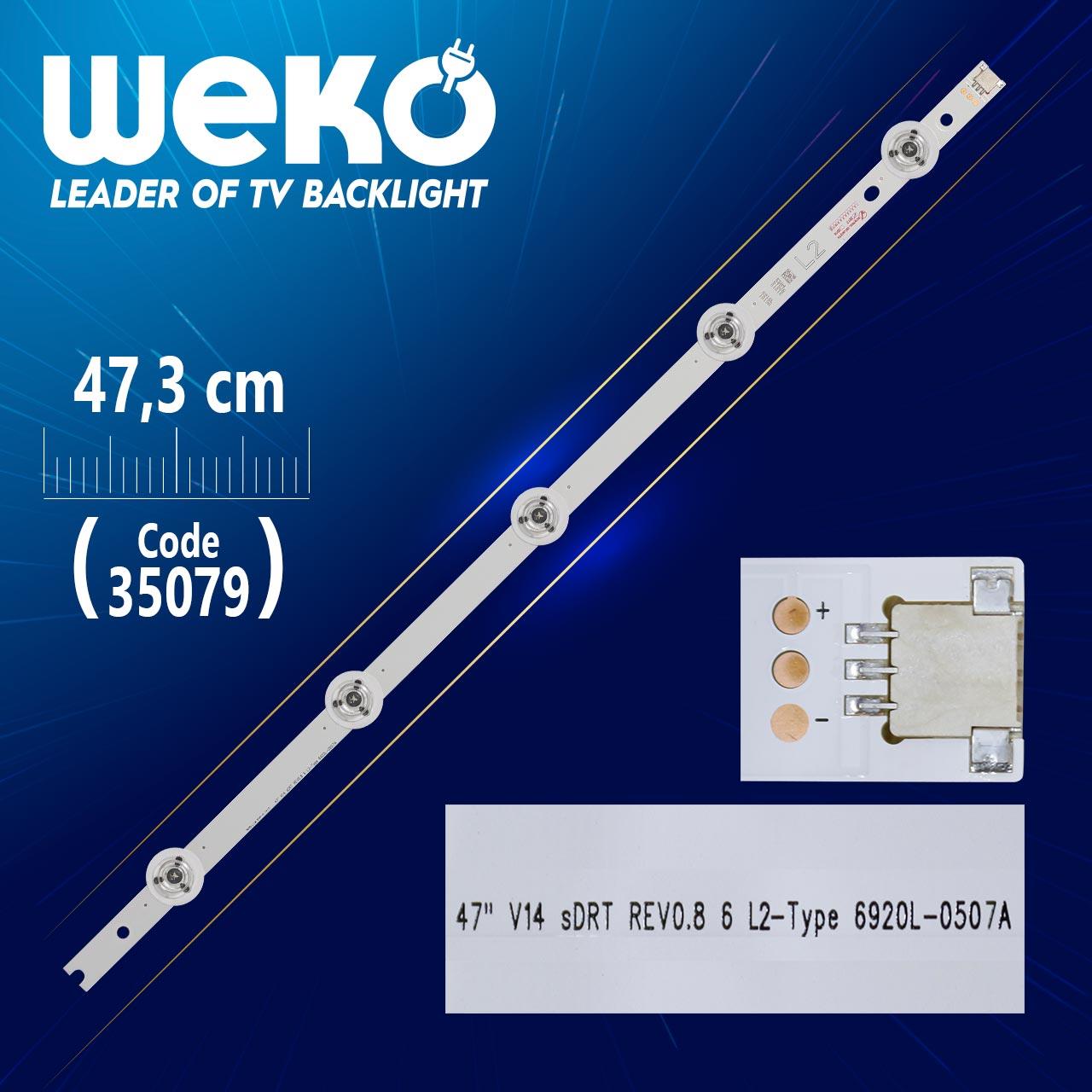 47 V14 SDRT REV0.8 6 L2-TYPE 6920L-0507A - 47.3 CM 5 LEDLİ - (WK-840)