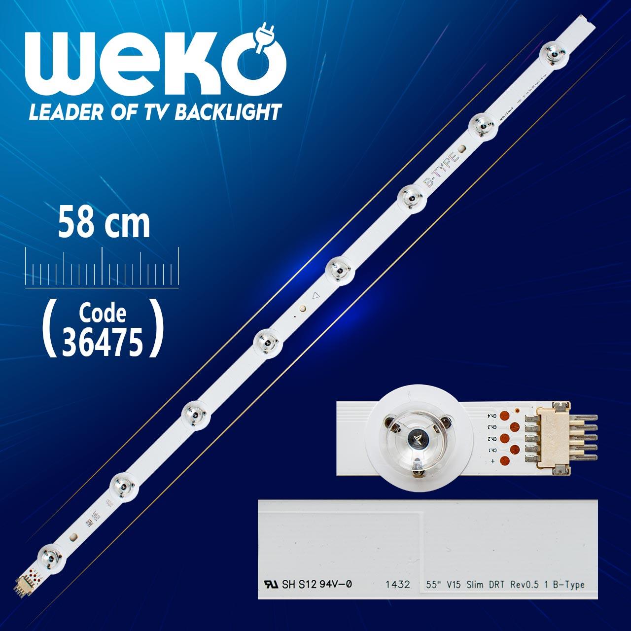 55 V15 SLİM DRT REV0.5 1 B-TYPE  6916L-1929A  8 LEDLİ  58 CM