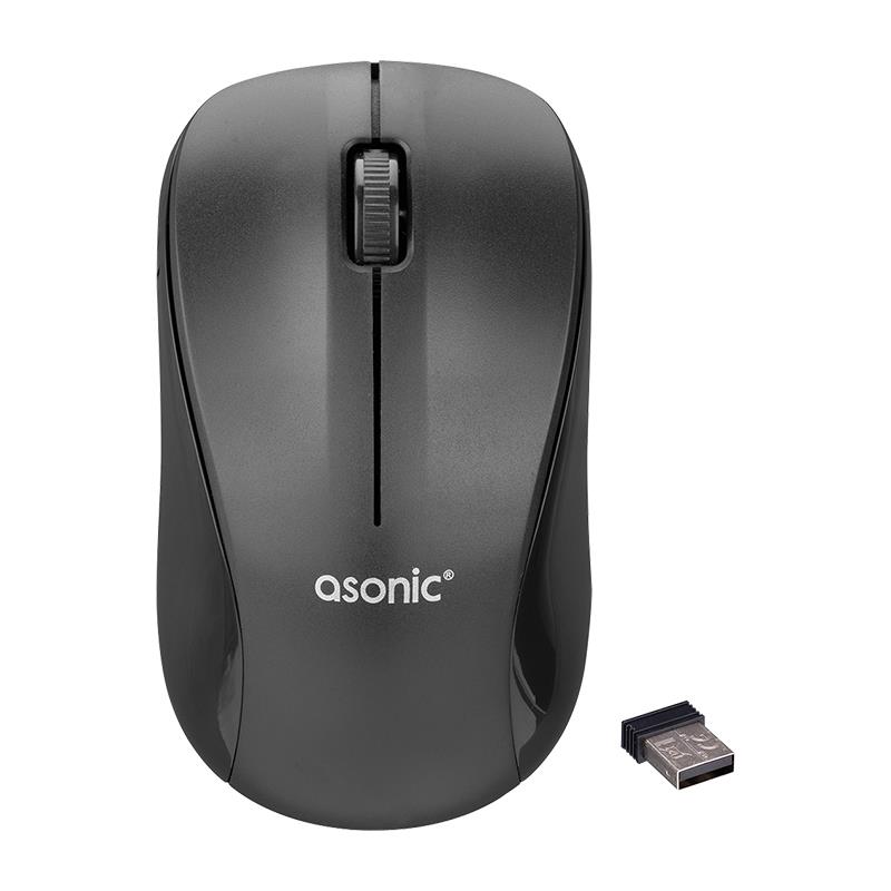 ASONIC AS-WM5 USB SİYAH KABLOSUZ OPTİK MOUSE