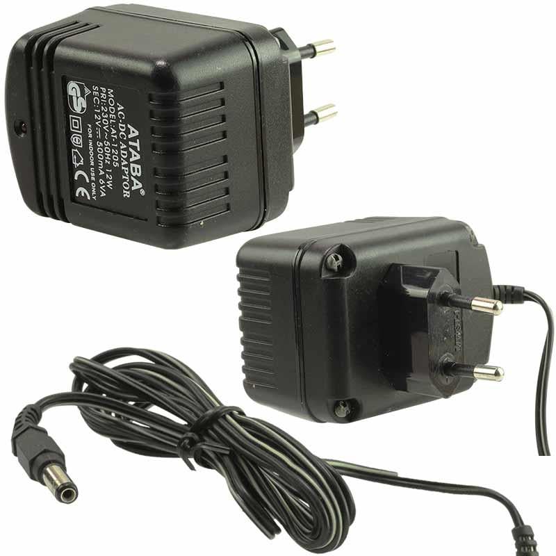 ATABA AT-1205 12 VOLT - 0.5 AMPER PRİZ TİPİ ADAPTÖR