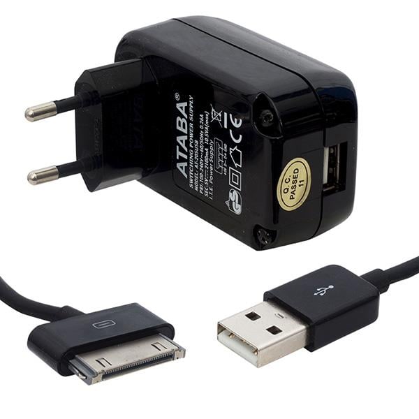 ATABA AT-205 5 VOLT - 2.1 AMPER USB IPOD IPHONE KABLOLU PRİZ TİPİ ADAPTÖR
