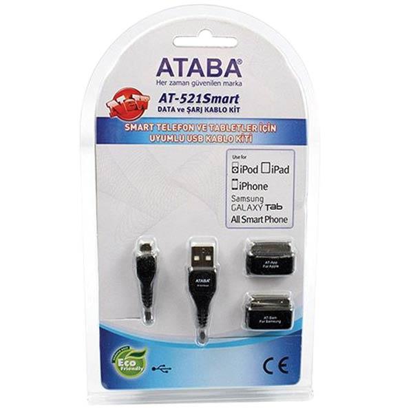 ATABA AT-521 SMART KABLO SETİ (DATA VE ŞARJ KABLO KİT)