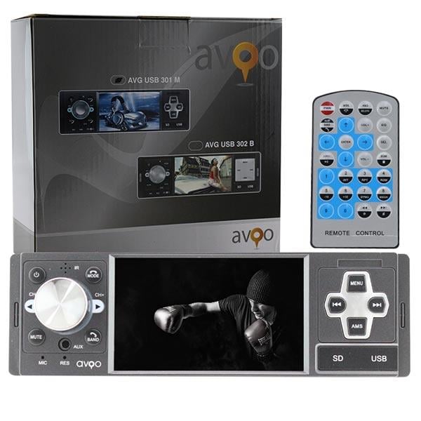 AVGO AVG-USB-301M 4 USB/SD/MMC/BLUETOOTH GİRİŞLİ EKRANLI MEKANİKSİZ OTO TEYP 4X50 WATT