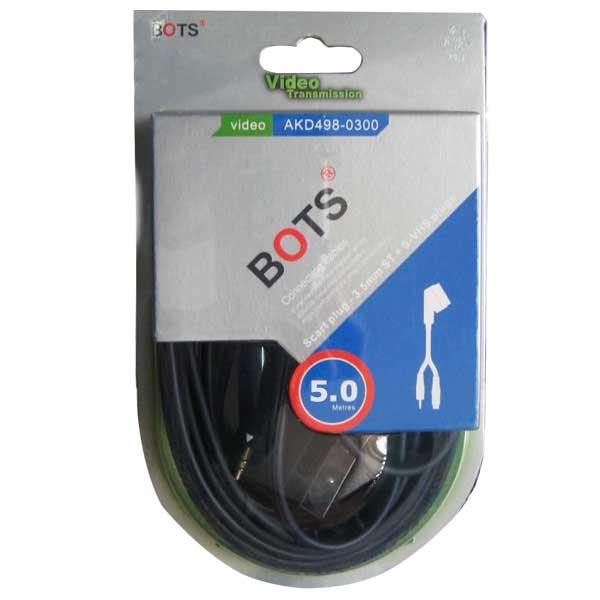 BOTS 5 METRE SCART TO STEREO + S VİDEO KABLOSU