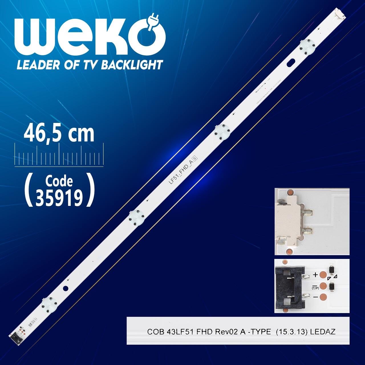 COB 43LF51 FHD REV02 A-TYPE - LF51_FHD_A - 48.2 CM 4 LEDLİ