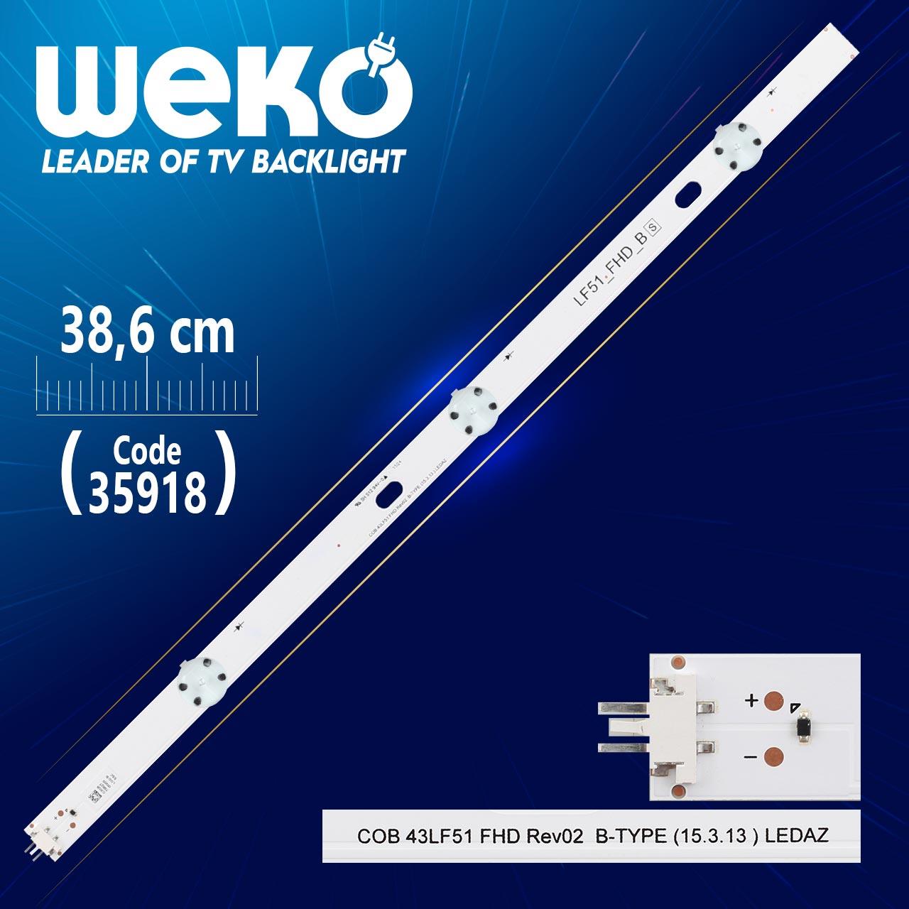 COB 43LF51 FHD REV02 B-TYPE - LF51_FHD_B - 38.6 CM 3 LEDLİ