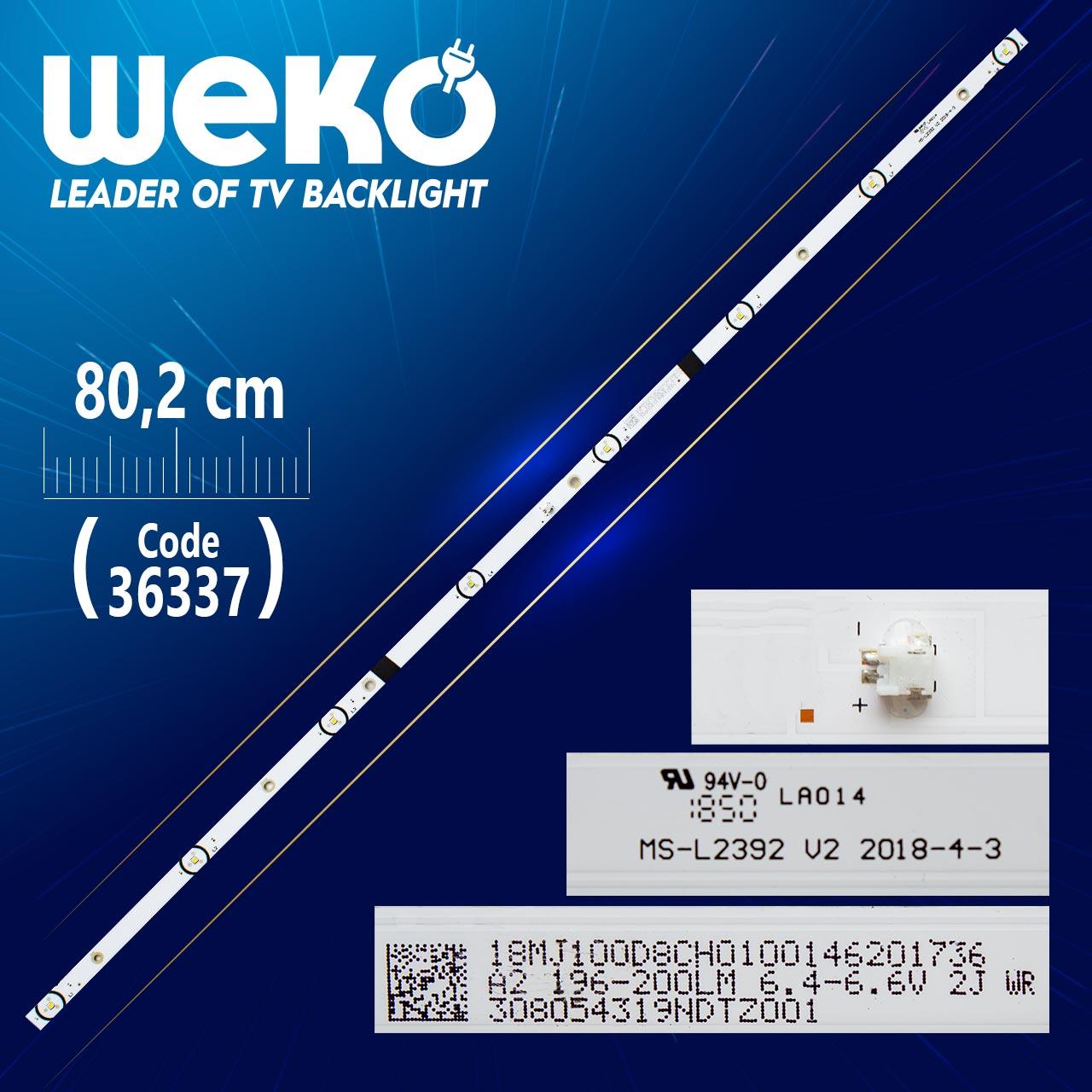 CX43D08-ZC52AG-02 4S2P MS-L2392 V2  8 LEDLİ  80.2 CM