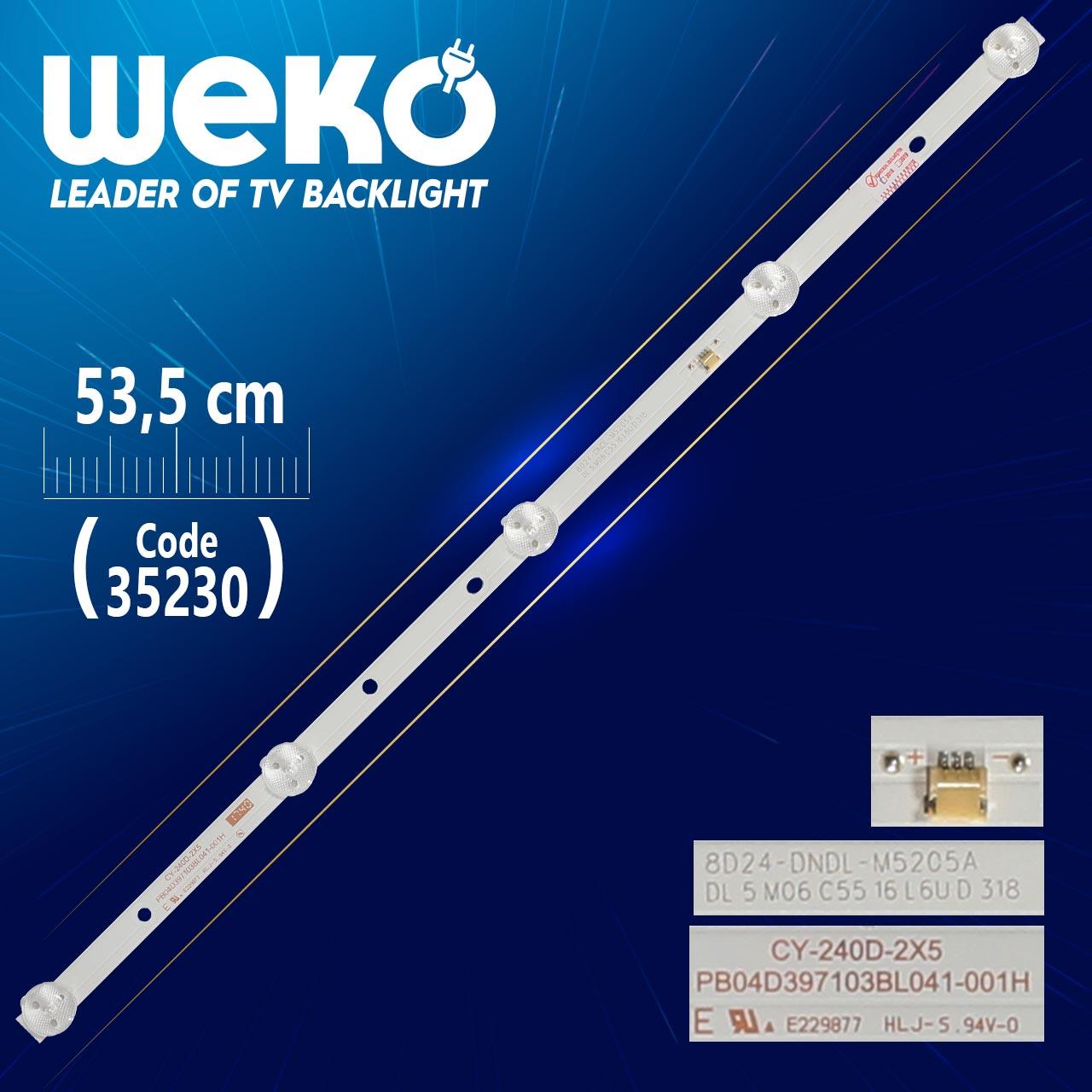 CY-240D-2X5 - PB04D397103BL041-001H - 8D24-DNDL-M5205A - 39.7 CM 5 LEDLİ - (WK-898)