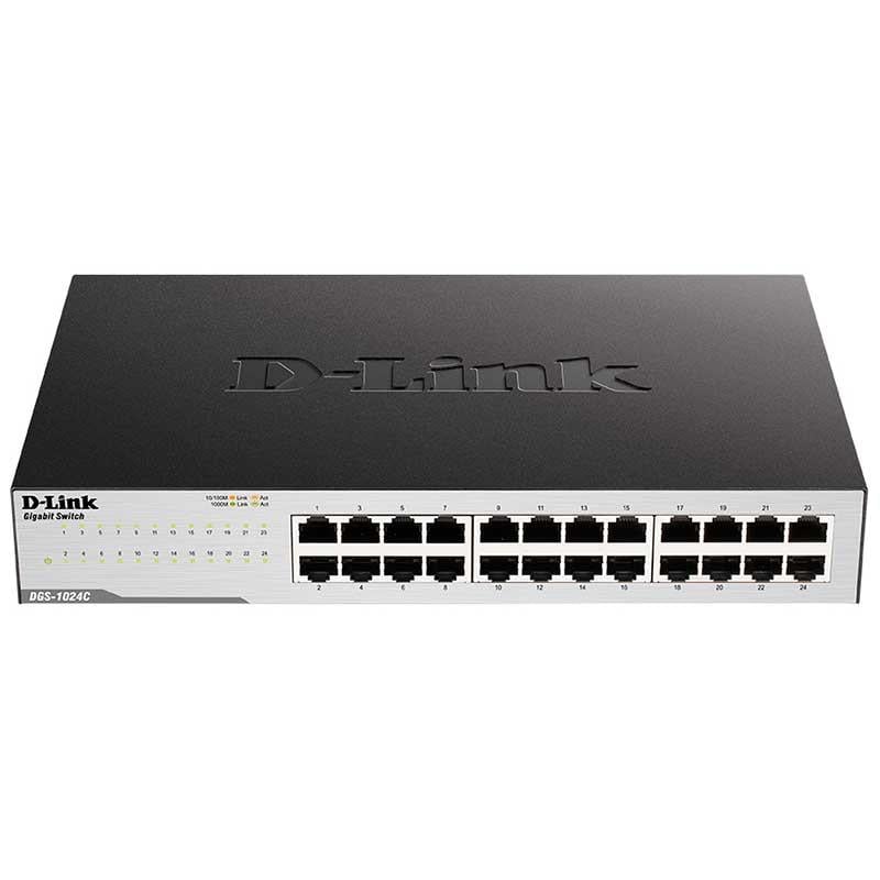 D-LINK DGS-1024C 24 PORT 10/100/1000 MBPS L2 METAL GIGABIT SWITCH