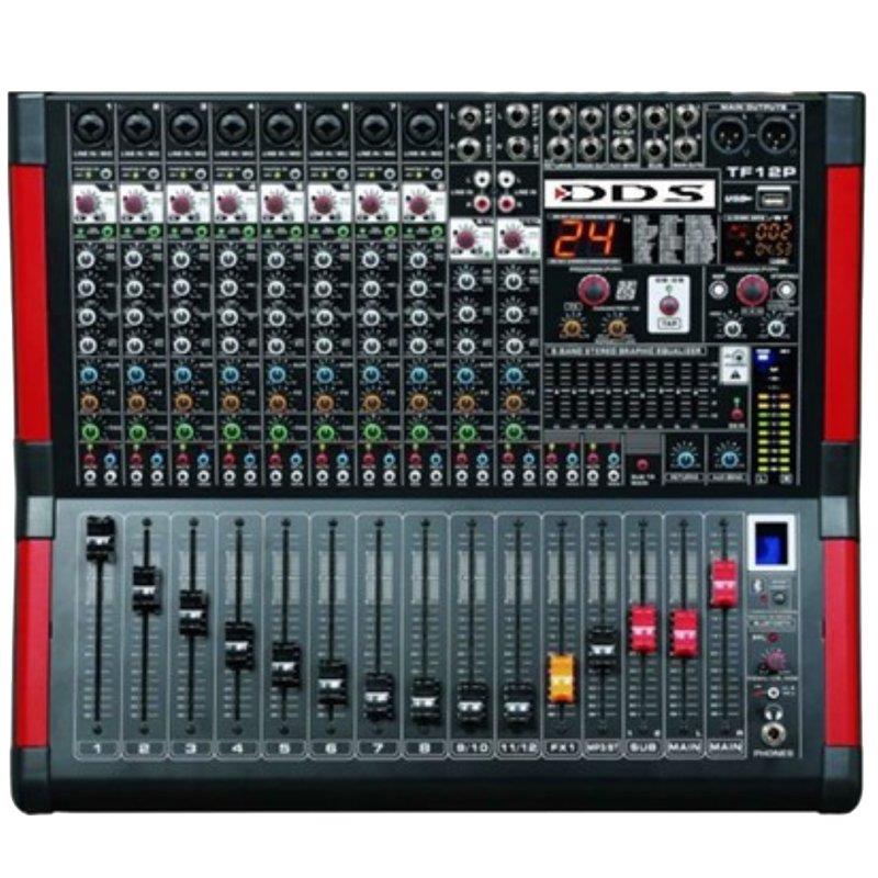 DDS D-12 P3000 FX 12 KANAL 2X1500 USB/SD/BLUETOOTH POWER MIXER