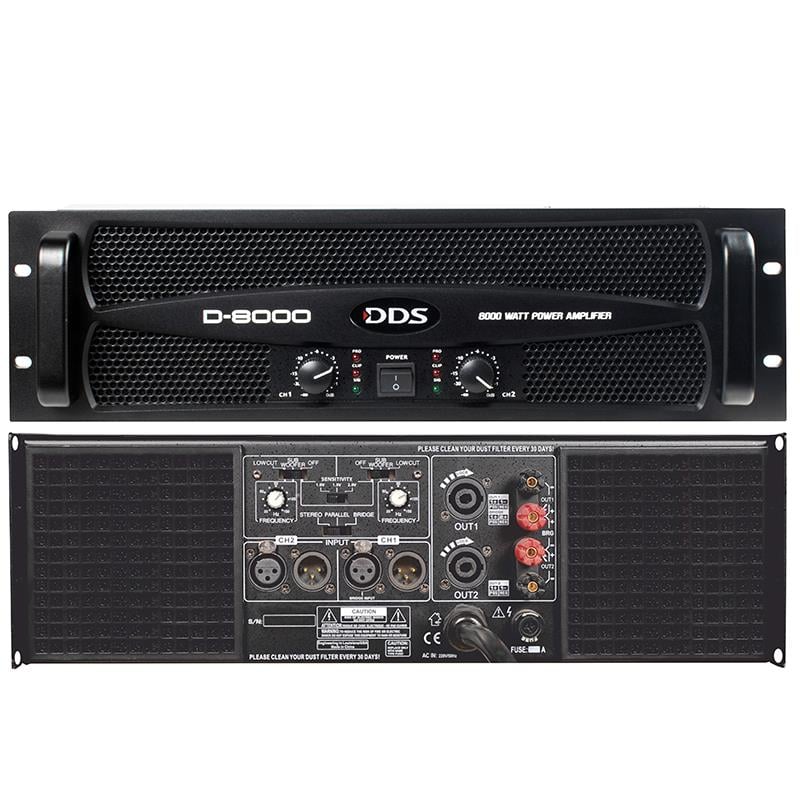 DDS D-8000 4 OHM 8000 WATT HI-PASS POWER ANFİ