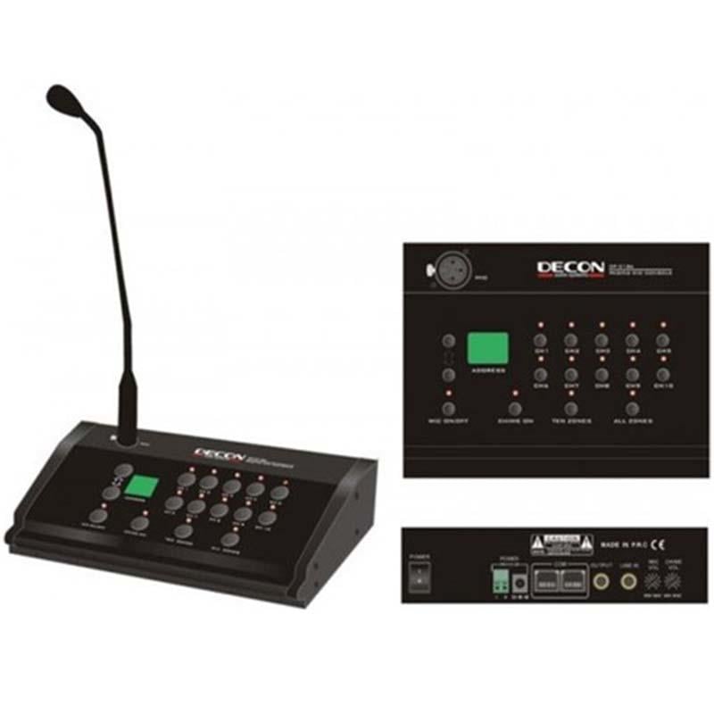 DECON DP-218A 10 BÖLGELİ ACİL ANONS SİSTEMİ KONSOLU