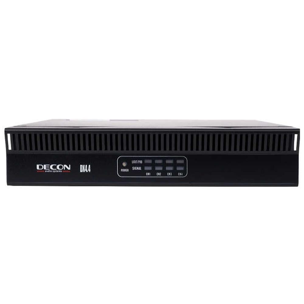 DECON DX4.4 SİYAH 4X500W/4 OHM - 2X1000 WATT 100V POWER AMFİ