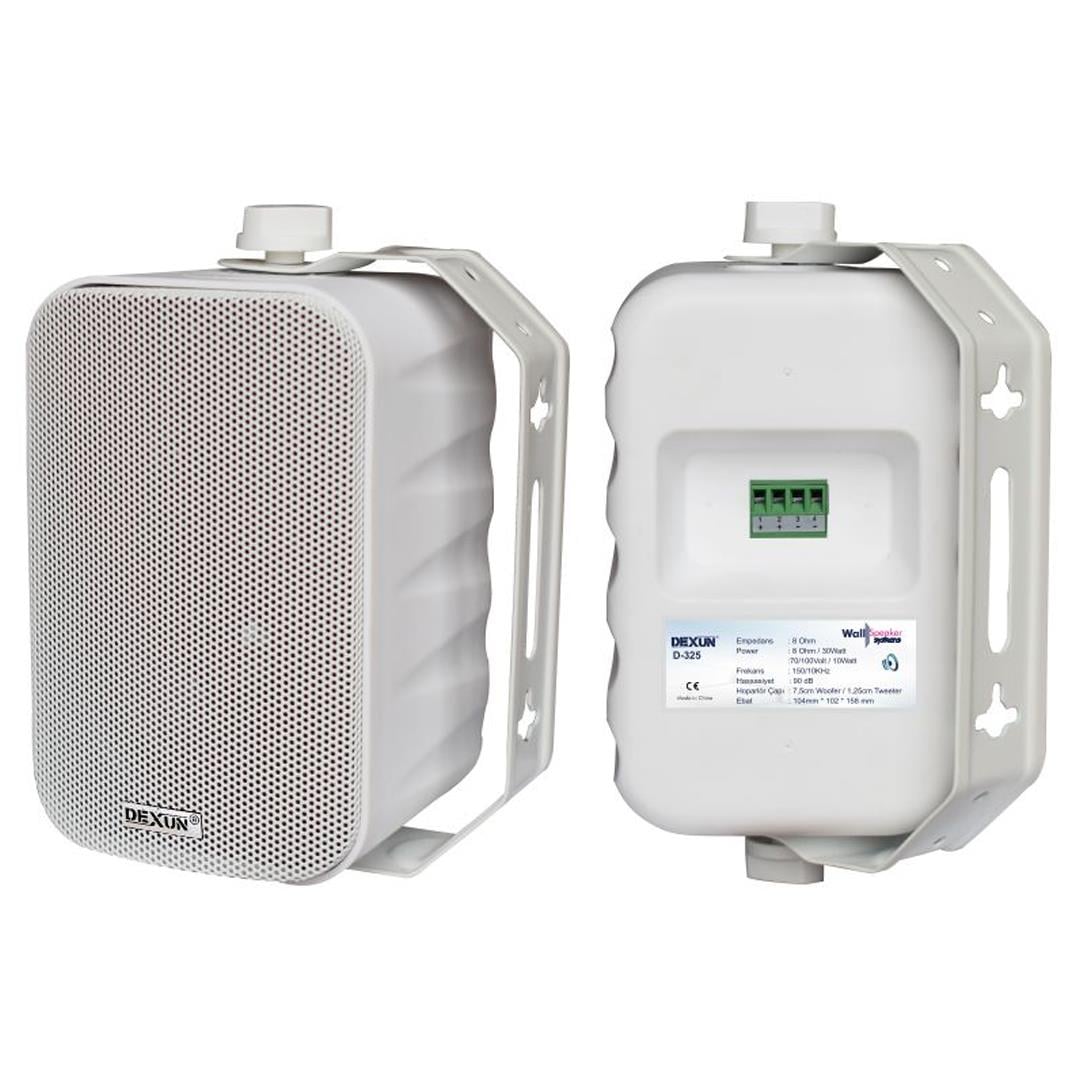 DEXUN D-425T 4 10 CM 30 WATT 8 OHM 70/100 VOLT BEYAZ TRAFOLU SÜTUN HOPARLÖR TEKLİ