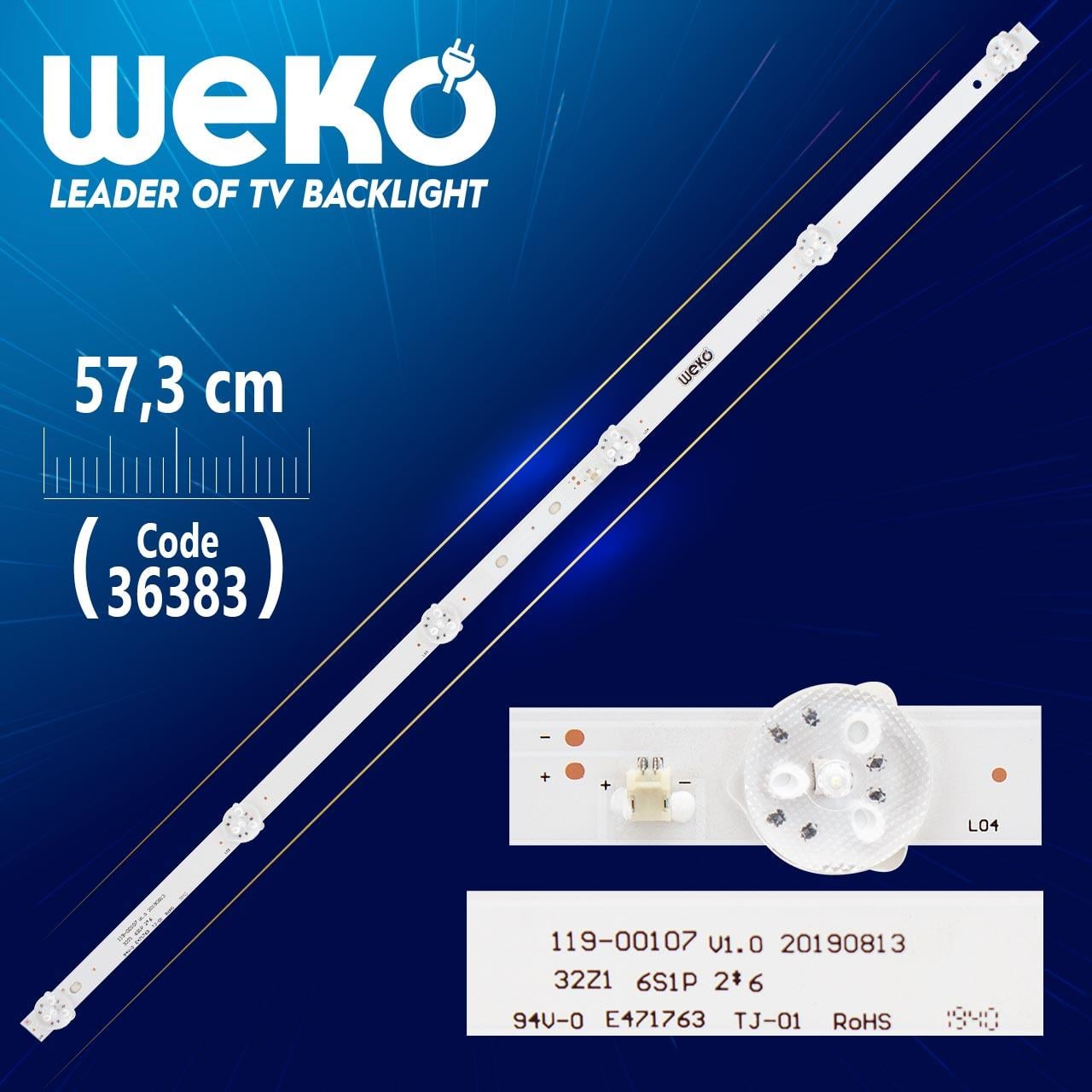 DLED32HF 2X6 0002 F62DLED32HF2X60002  6 LEDLİ  57.3 CM 3V