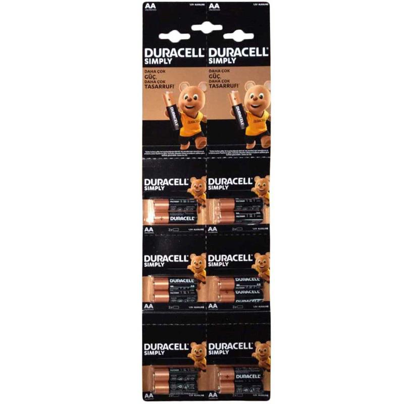 DURACELL AA KALEM PİL 12Lİ KARTELA 2Lİ YIRTMALI (PAKET FİYATI)