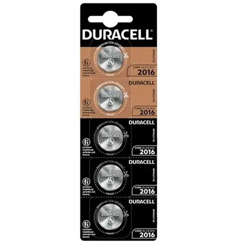 Duracell CR2016 Lityum Pil 5'Li Paket