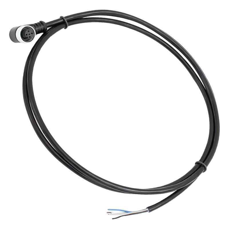 ERCONTEC ERF12-FA5A-1.5BPUR M12 DİŞİ KONNEKTÖR 5 PİN 1.5 METRE 90° PUR KABLO (0.25MM)