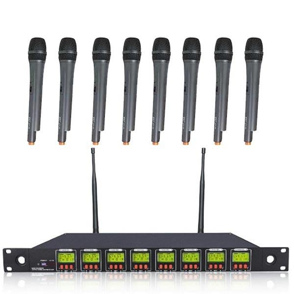 ETC 1008 8 KANAL RECEVER+8 ADET KABLOSUZ EL TELSİZ MİKROFONU